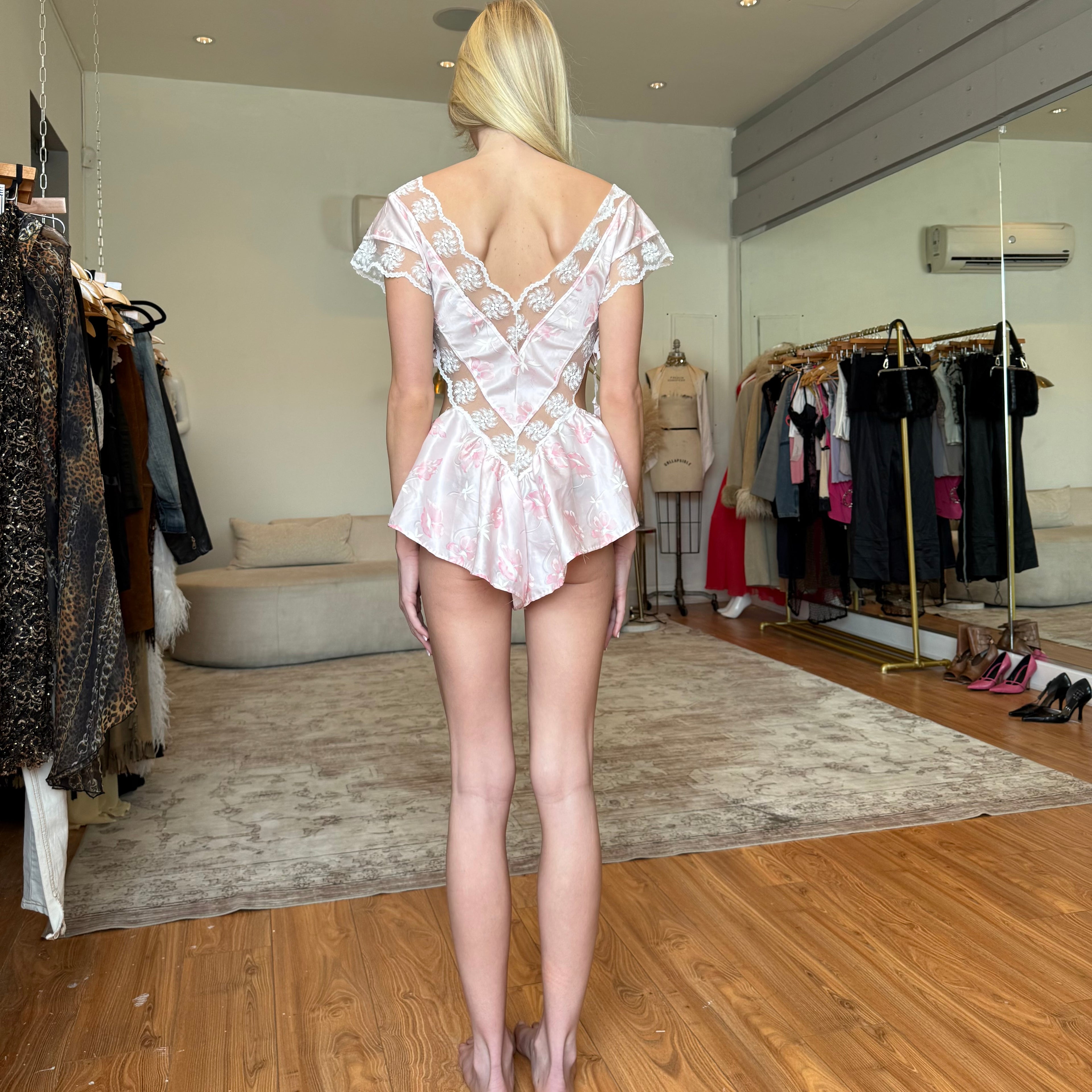 Drop waist romper
