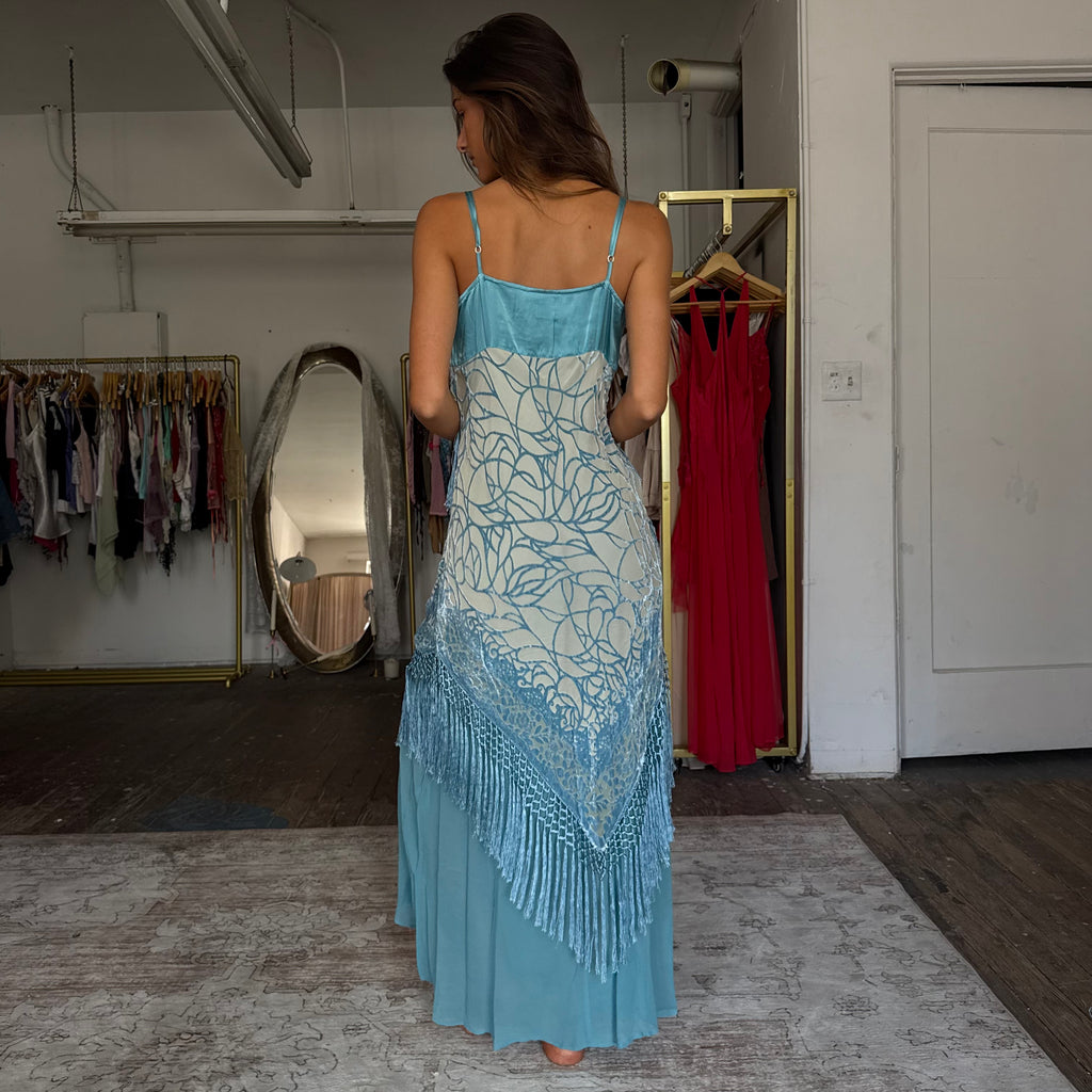 Silk fringe dress