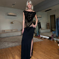Silk beaded top